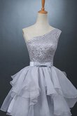 Vestido de 15 años de Corte-A en Gasa y Organza de Sin mangas de Un sólo hombro