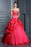 Abito Quinceanera con Applique Ball Gown Allacciato A Terra Senza Strap