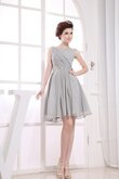 Abito da Damigella in Chiffon Barchetta A-Line con Increspato Formale E Informale Semplice