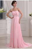 Robe de bal avec zip avec chiffon a-ligne avec perle de princesse