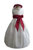 A-Line Ärmellos V-Ausschnitt prächtiges Blumenmädchenkleid