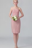 Robe demoiselle d'honneur bref avec décoration dentelle col en forme de cœur fermeutre eclair