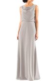 Robe demoiselle d'honneur avec chiffon manche nulle au drapée de fourreau