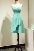 Natürliche Taile a linie Herz-Ausschnitt mini knielanges Brautjungfernkleid