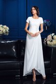 Prinzessin Normale Taille Rocklänge-asymmetrisches Wadenlanges Brautmutterkleid aus Chiffon