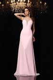 Robe de bal sexy de sirène col u profond avec perle en chiffon