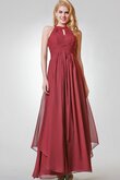 Empire Taille A-Line langes bodenlanges Abendkleid mit Plissierungen