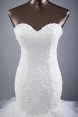 Organza Meerjungfrau Spitze Brautkleid mit Blume mit Bordüre