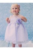 Robe de cortège enfant plissé ceinture a-ligne avec fleurs col u profond