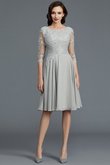 Ärmelloses Chiffon Halbe Ärmeln Prinzessin Brautmutterkleid mit Applike