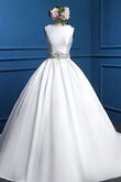 Vestido de Novia de Fajas de Espalda Descubierta de Hasta la Tibia de Sin mangas