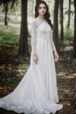 Robe de mariée splendide fermeutre eclair jusqu'au sol de traîne courte delicat