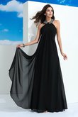 A Linie Chiffon Reißverschluss Nackenband Formelles Abendkleid