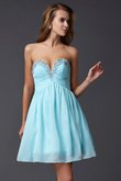 Abito Homecoming in Chiffon A-Line Cuore Senza Maniche Cerniera