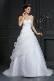 Abito da Sposa Senza Maniche in Organza Lunghi Naturale Classico