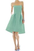Robe demoiselle d'honneur plissé en satin haut bas de bustier ligne a