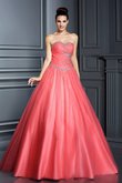 Ärmelloses Duchesse-Linie Sittsames Bodenlanges Quinceanera Kleid mit Empire Taille