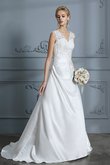 Abito da sposa sexy favola in raso schiena nuda onorevole con applique