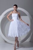 Abito Laurea con Applique Senza Maniche A-Line Romantico senza strap