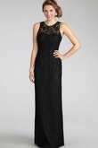 Vestido de Dama de Honor de Sin mangas de Joya de Espalda con ojo de cerradura