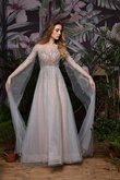 Robe de bal de traîne courte avec perle étourdissant spécial humble