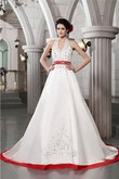 Robe de mariée longue a-ligne avec sans manches v encolure de princesse