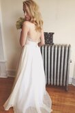 Abito da Sposa V-Scollo in Chiffon Cuore Formale E Informale a riva sensuale