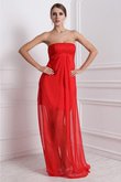 Robe demoiselle d'honneur avec chiffon a-ligne avec zip avec perle de bustier