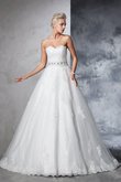 Robe de mariée distinguee intemporel longue de mode de bal avec sans manches