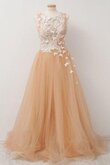 Abito da Ballo con Applique A-Line Senza Maniche largo tradizionale Vintage