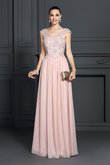 A Linie Chiffon Spaghetti Träger Ballkleid mit Applikation mit Empire Taille