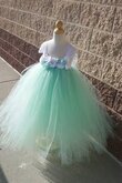 Abito da Cerimonia Bambini con Piega con Fiore con Fusciacca A Terra Ball Gown Cappellino