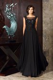 Prinzessin Reißverschluss Empire Taille Chiffon Brautmutterkleid mit Applikation