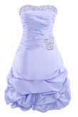 Romántico Vestido de Novia de Corte Recto en Seda Artificial de Largo de Blusa plisada