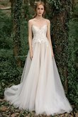 Robe de mariée magnifique en satin bucolique modeste attirent