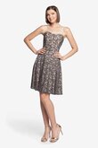 Abito da Damigella senza spalline A-Line in pizzo Elegante mini