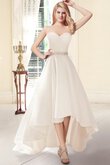 Abito da Sposa Senza Maniche a riva alta bassa Semplice Cuore stravagante