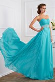 Sweep Zug Chiffon A-Linie Prinzessin Abendkleid mit Reißverschluss