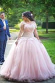 Tüll Normale Taille Duchesse-Linie Ballkleid für Übergröße ohne Ärmeln