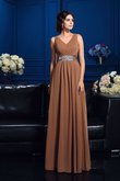 Robe mère de mariée plissage naturel avec fronce a-ligne en chiffon