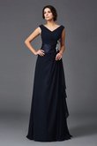 Chiffon Reißverschluss Normale Taille Anständiges Bodenlanges Brautmutterkleid