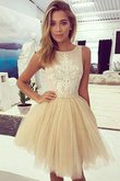 Abito homecoming a-line principessa con applique bellissimo in tulle senza maniche