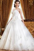 Robe de mariée naturel textile en tulle croisade col en forme de cœur de mode de bal