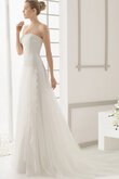 Abito da Sposa a Chiesa Semplice senza strap con Ricamo Moderno a riva