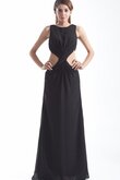Ärmelloses gerüschtes bodenlanges Abendkleid mit Schlüsselloch Rücken