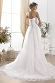 Vestido de Novia de Corte-A de Natural de Encaje Adorno de Cola Barriba de Largo