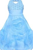 A-Linie Empire Taille Perlenbesetztes Ärmellos bodenlanges Blumenmädchenkleid