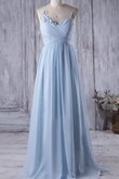 Chiffon Ärmelloses A-Line langes bodenlanges Brautjungfernkleid