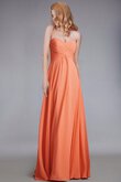 Sencillo Vestido de Dama de Honor de Imperio de Volantes Adorno de Espalda Descubierta
