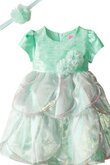 Schaufel-Ausschnitt A-Linie kurze Ärmeln wadenlanges Blumenmädchenkleid mit Blume